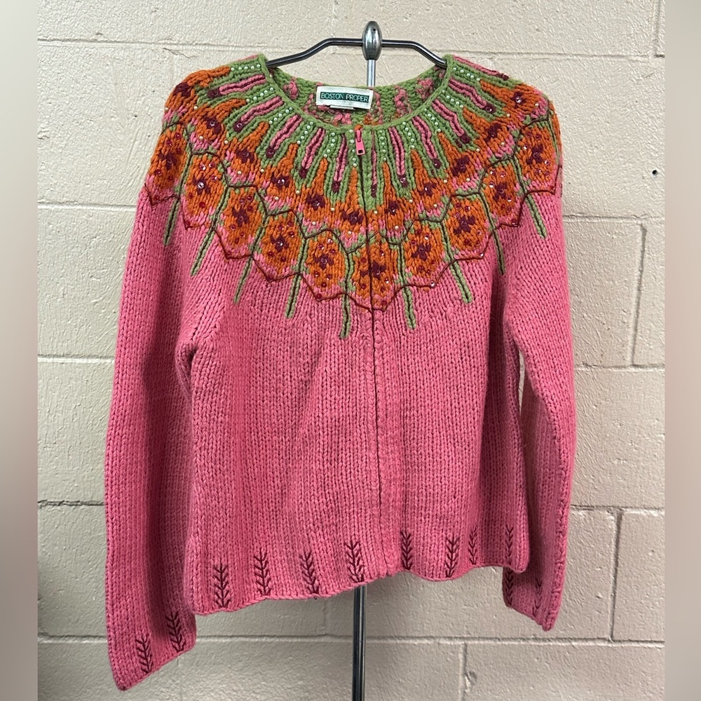 Vintage Boston Proper beaded sweater